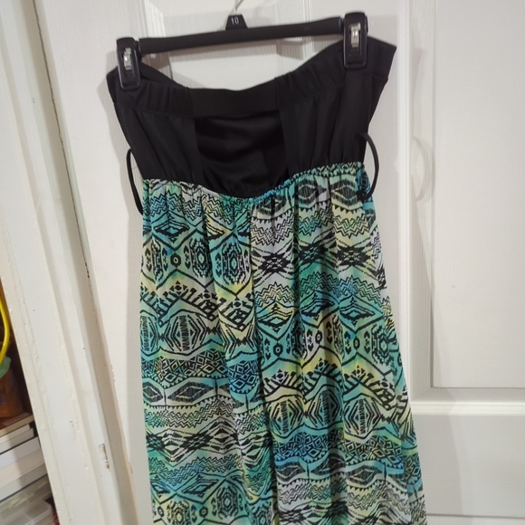 Sexy Black 🖤 & 💚Sea Green Cocktail Dress Hi-Low Strapless Size M Rue 21 NWT - Picture 9 of 13